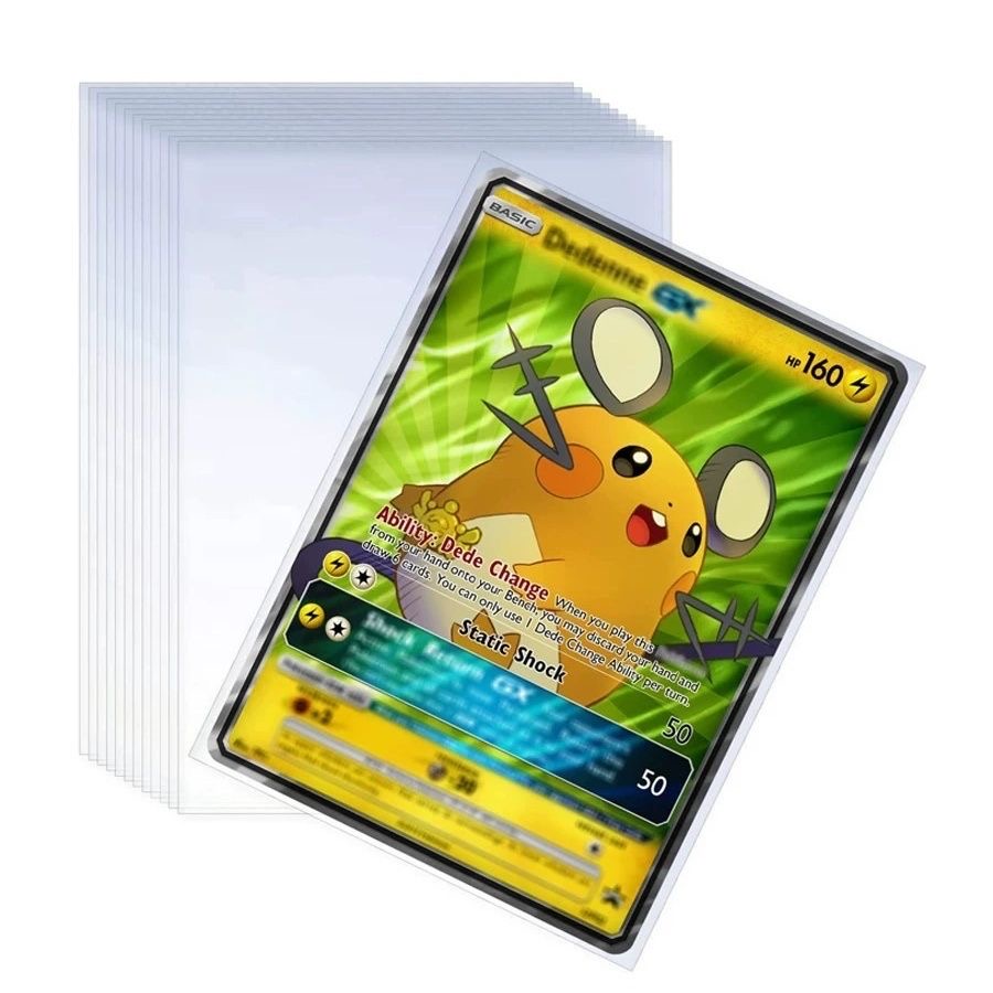 Collector Card Sleeve - 100Pcs Games Card Sleeves Transparent Playing