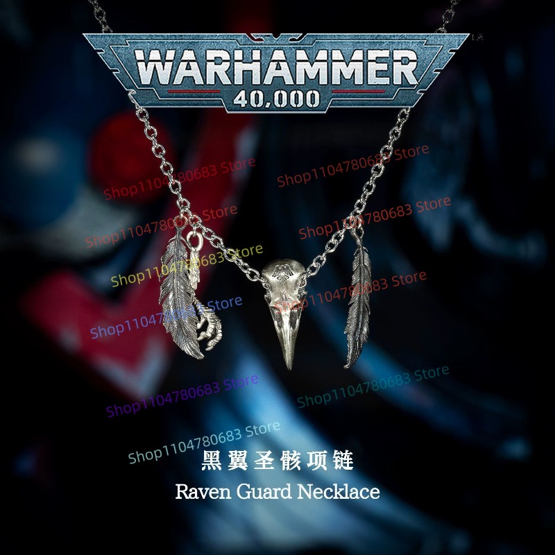 Anime Merchandise For Men - 40K Raven Guard Necklace, Retro Clothing