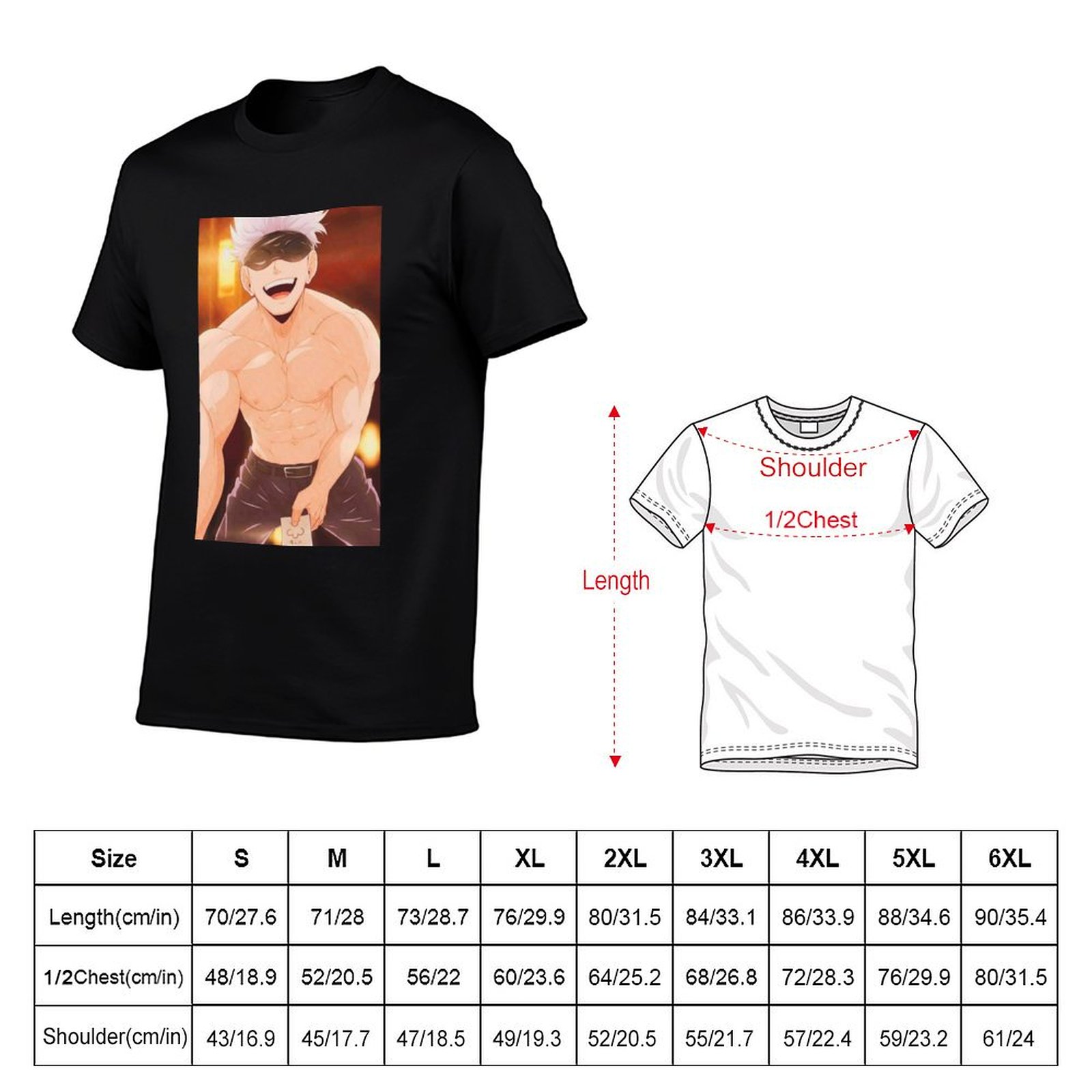 Gojo Satoru Merchandise T-Shir - đánh giá và giá Anime Merchandise For Men