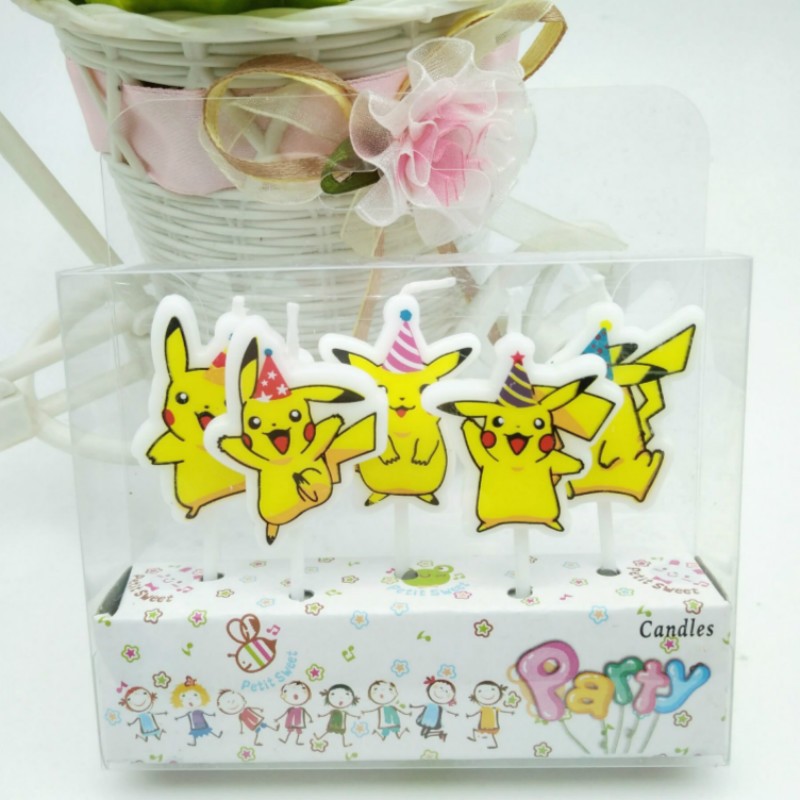 5pcs/lot Pokemon Birthday Cake - đánh giá và giá Pokemon Anime Merchandise