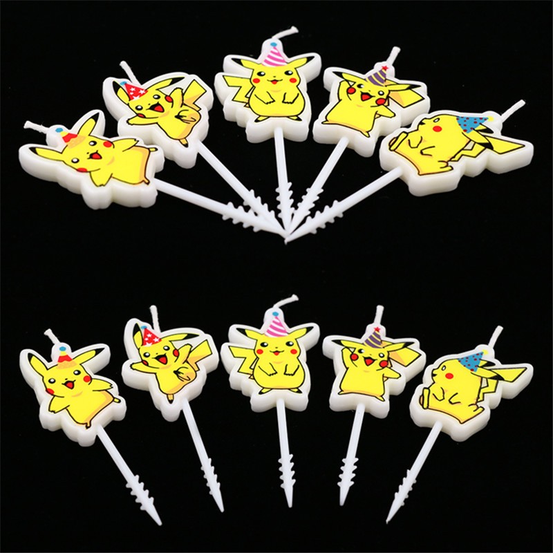 5pcs/lot Pokemon Birthday Cake - đánh giá và giá Pokemon Anime Merchandise