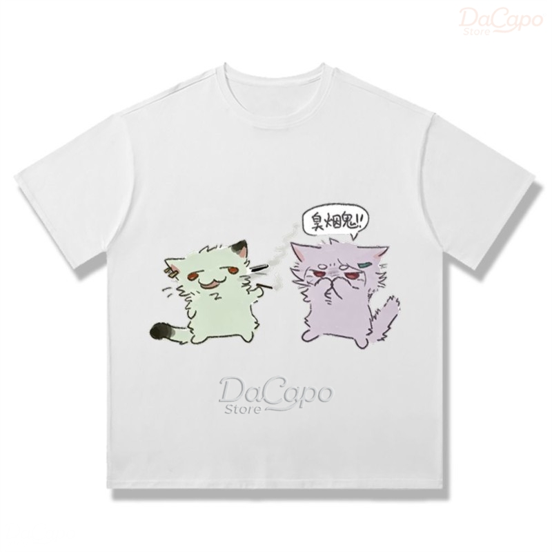 Chainsmoker Cat Yaniko Satou C - đánh giá và giá Anime Merchandise T Shirt