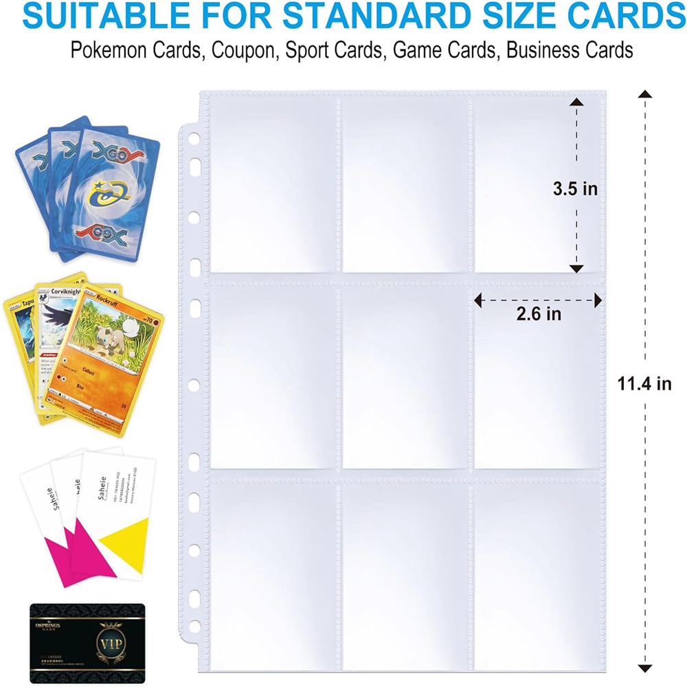 50 Pages 450 Pockets Single Si - đánh giá và giá Collector Card Sleeve